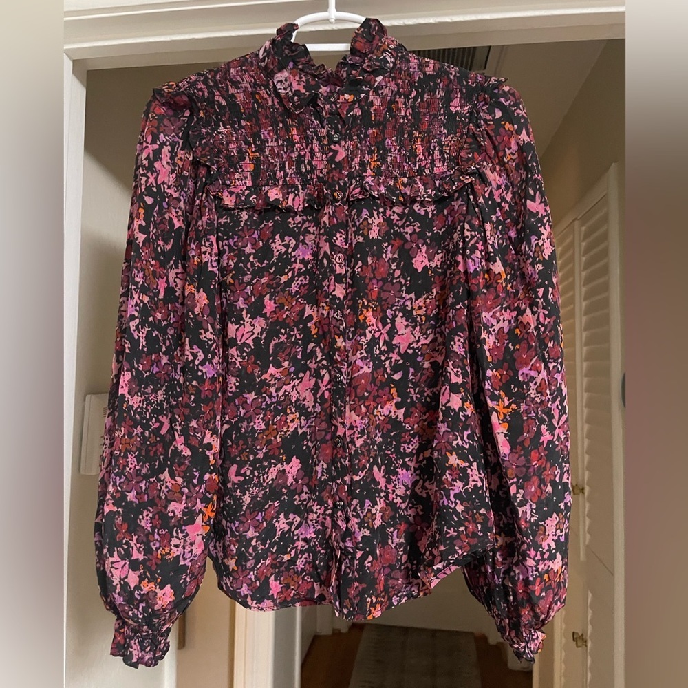 Gilner Farrar Riley Blouse In Midnight Garden - Picture 3 of 10